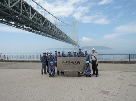 明石海峡大橋の現場見学会を実施しました。